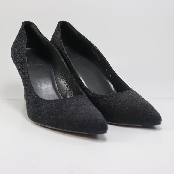 Stuart Weitzman Black Curvia Pumps Sz 8.5 - Picture 1 of 6
